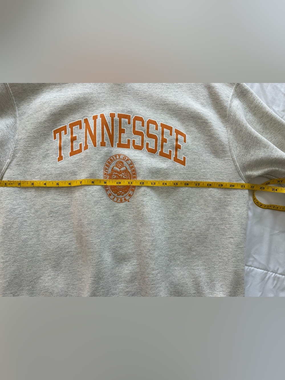Champion Gray Crewneck Sweatshirt with Orange Tennessee Print - Picture 2 of 6